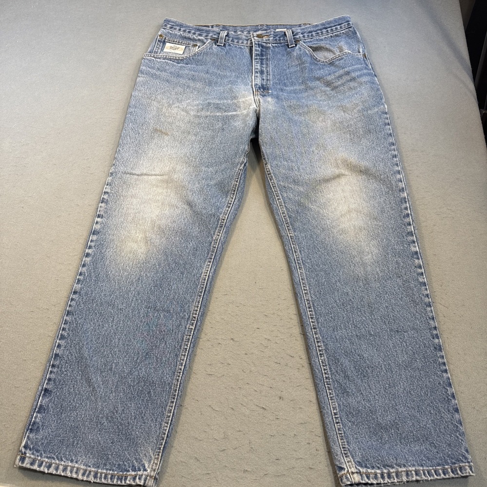 Diamond Gusset Jeans Mens 36/30 Made in USA Relaxed Fit Blue Denim